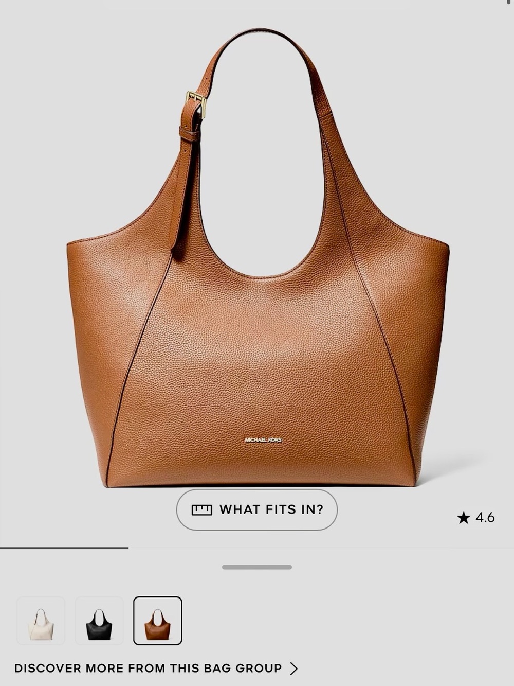 Michael Kors Pebbled Leather Tote in Cognac Brown